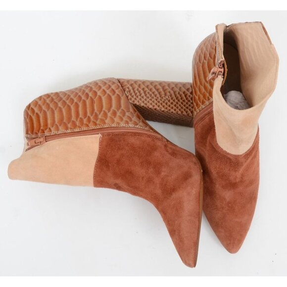 Kristin Cavallari Chinese Laundry Santorini Reptile Embossed Ankle Bootie Size 9 - Picture 7 of 10